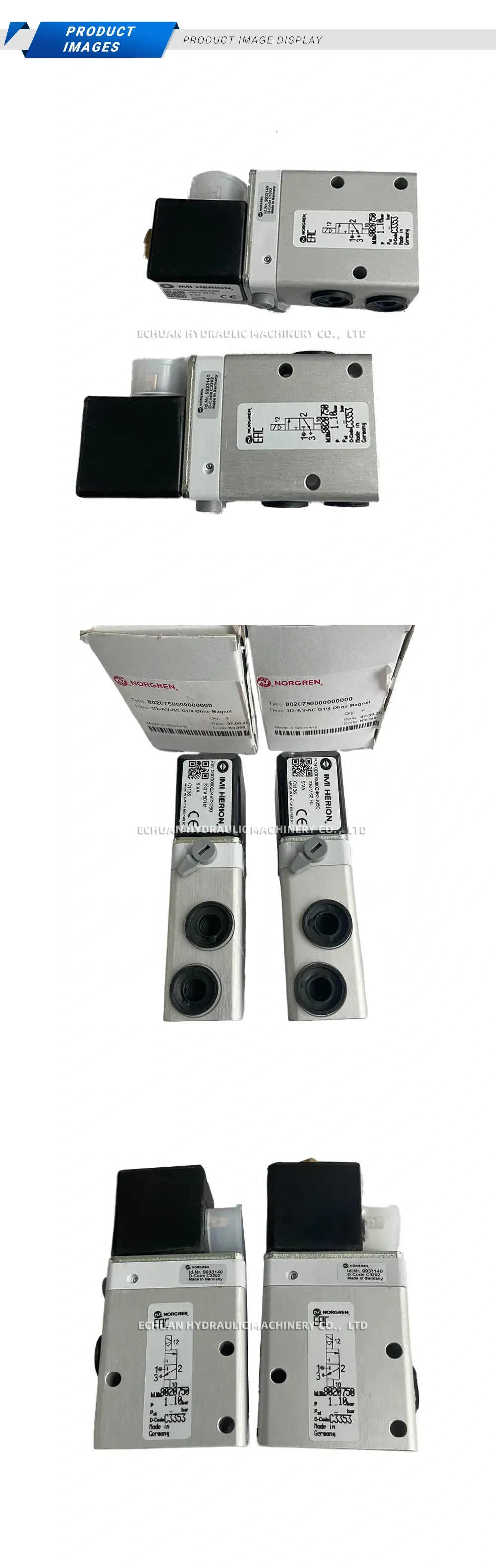 Norgren / IMI Herion B020750000000000 / 8020 750 Solenoid Valve Description