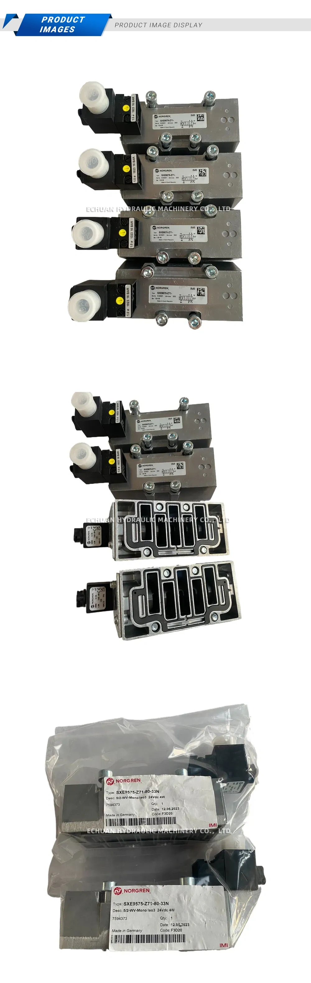 Norgren SXE9575-Z71-80-33N Pneumatic Solenoid Valve Description