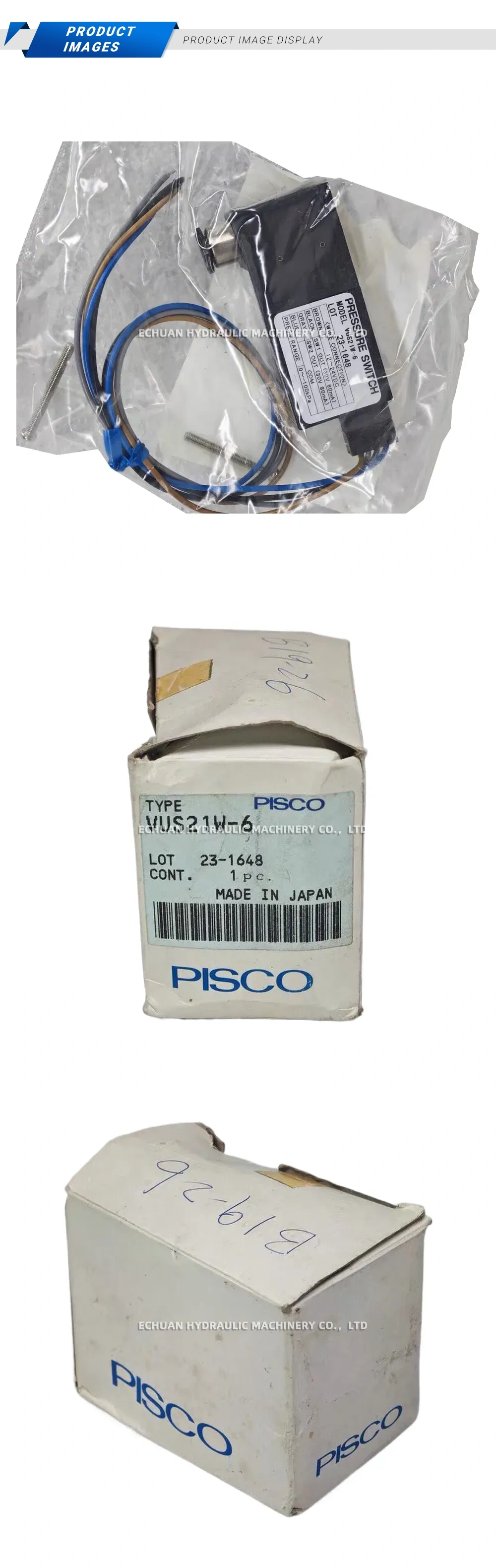 PISCO VUS21W-6 Pressure Switch Description