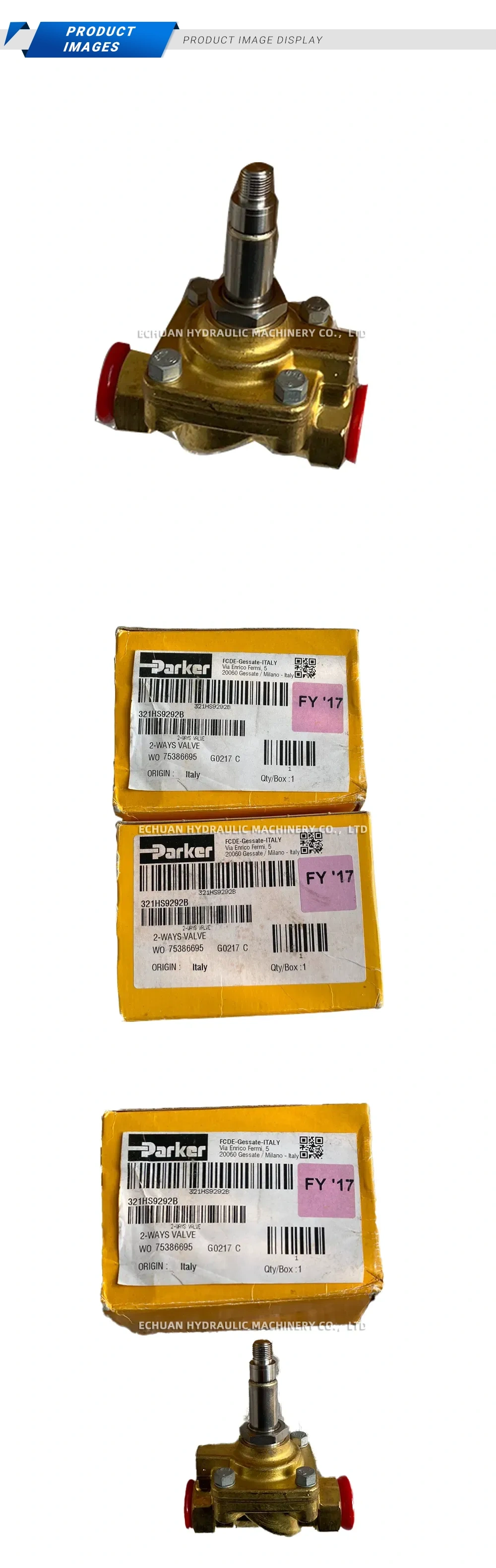 Parker 321HS9292B 2-Ways Valve Description