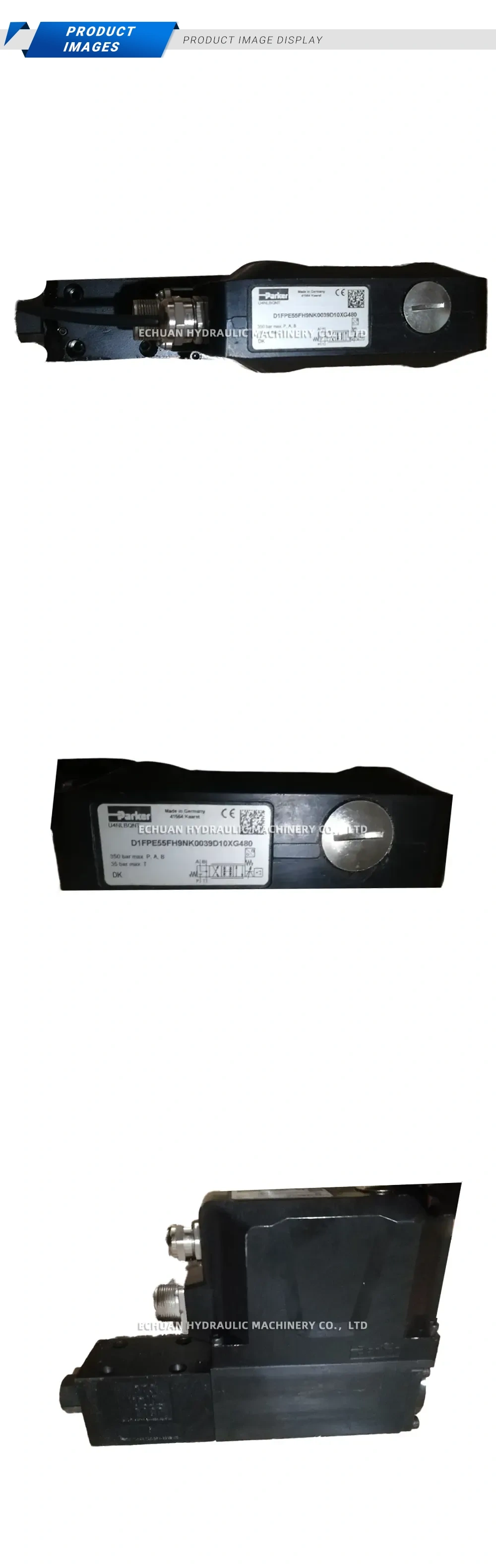 Parker D1FPE55FH9NK0039D10XG480 Hydraulic Proportional Directional Control Valve Description