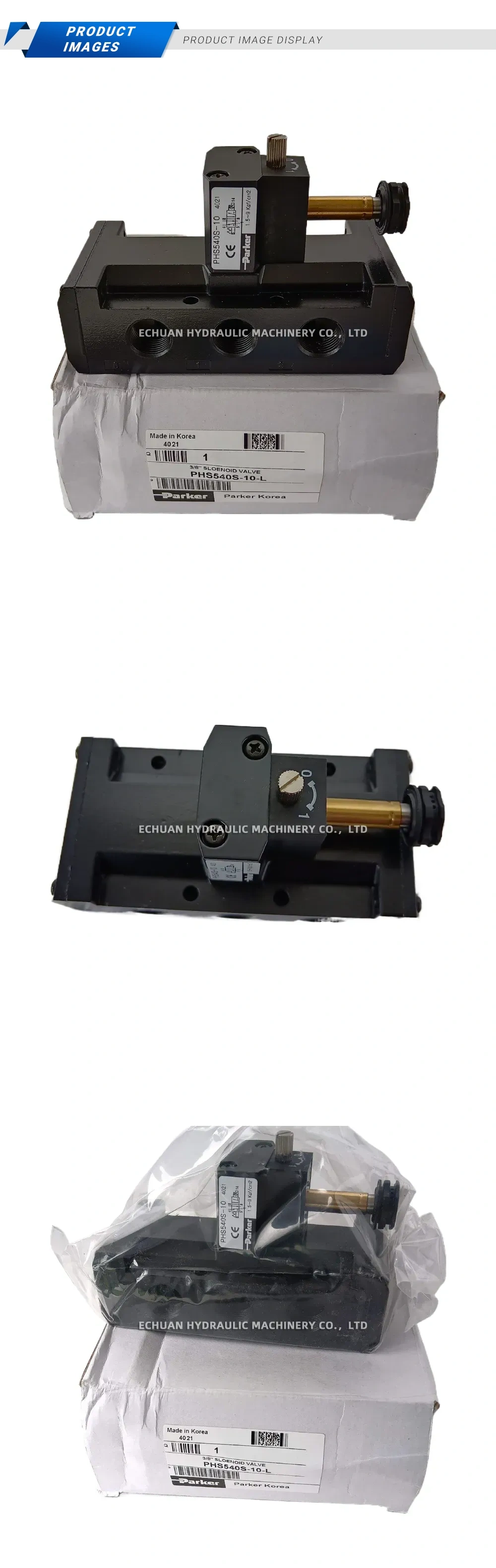 Parker PHS540S-10-L Solenoid Valve Description