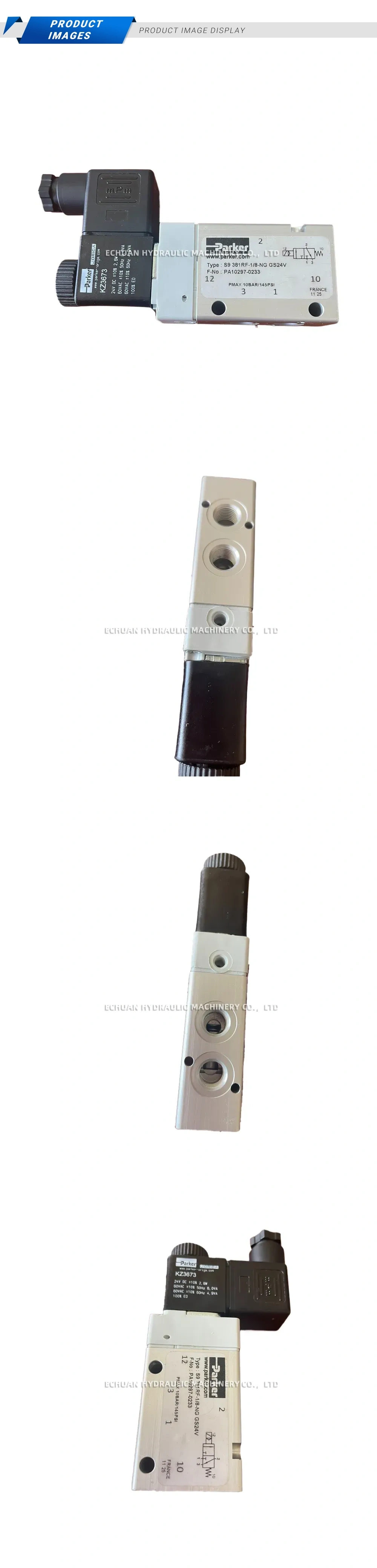 Parker S9 381RF-1/8-NG GS24V Pneumatic Solenoid Valve Description