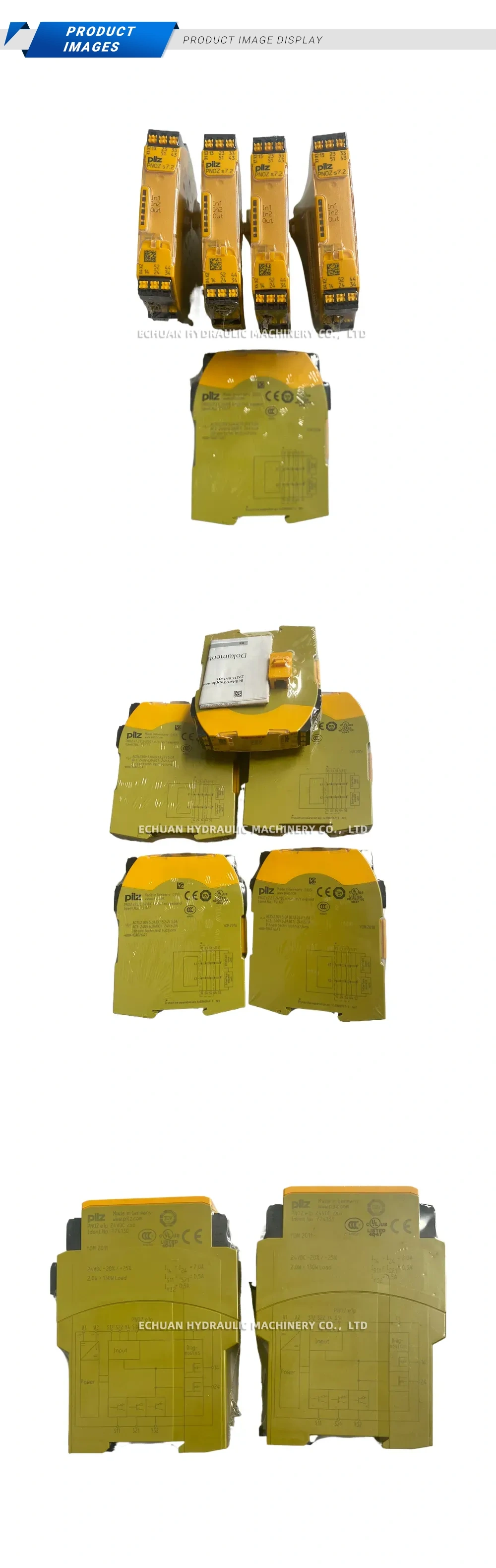 Pilz PNOZ s7.2, PNOZ e1p, PNOZ mo4p Safety Relay Modules Description