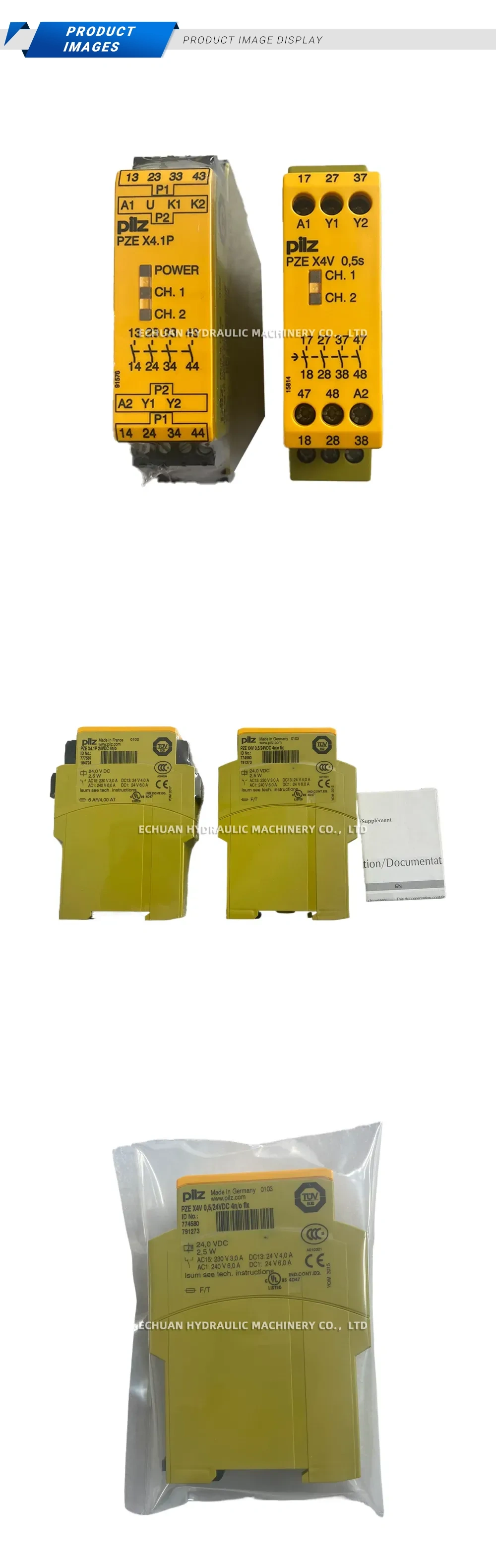 Pilz PZE X4.1P / PZE X4V 0,5s Safety Relay Module Description