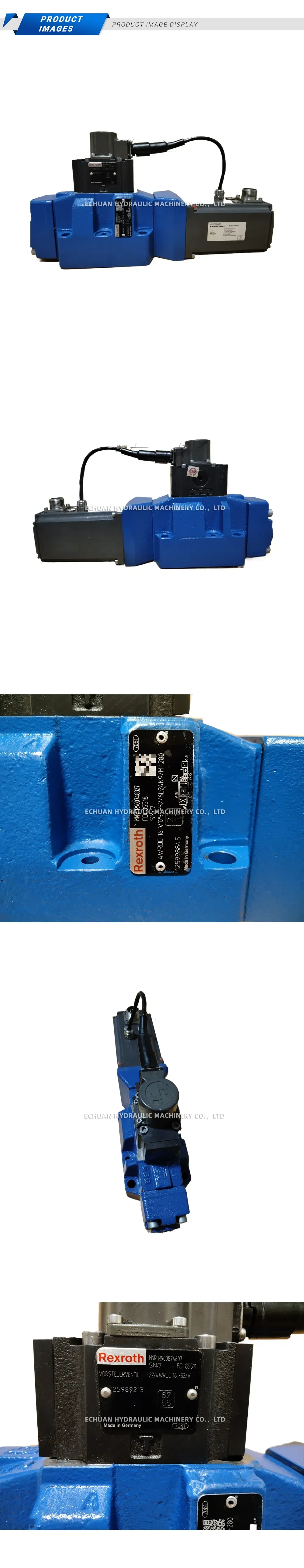 Rexroth 4WRDE 16 V125L-52/6L24K9/M-280 Electro-hydraulic Proportional Directional Valve Description
