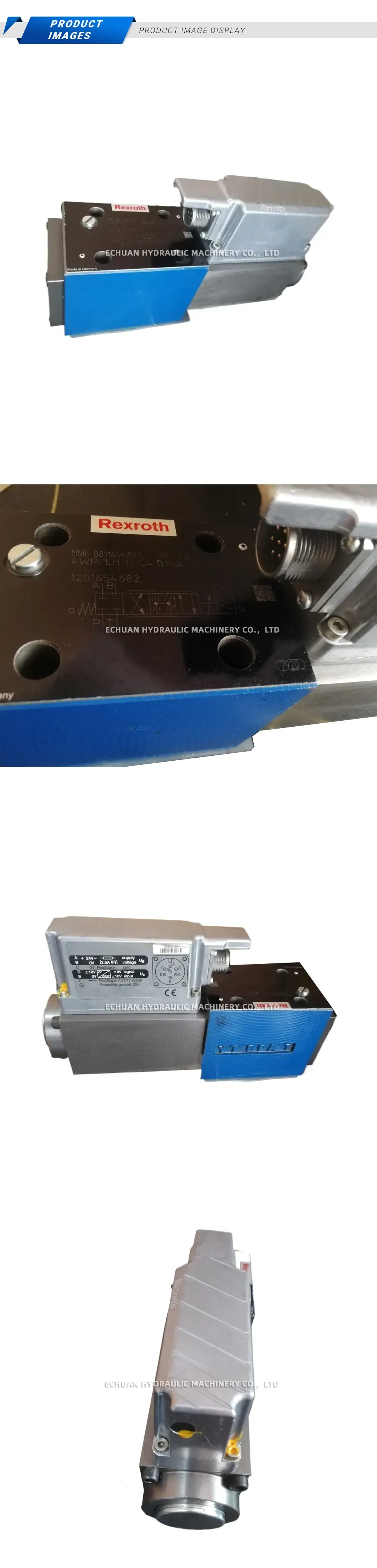 Rexroth 4WRPEH 10 C4 B100L-2X/G24K0/F1M Proportional Directional Control Valve Description