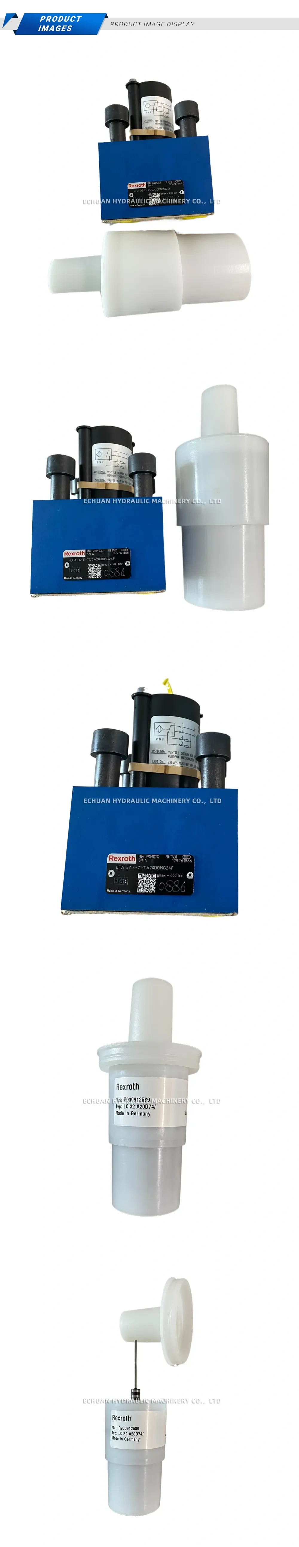 Rexroth LFA 32 E-71/CA20DQMG24F; LC 32 A20D74/ Hydraulic Cover Plate and Cartridge Valve Description