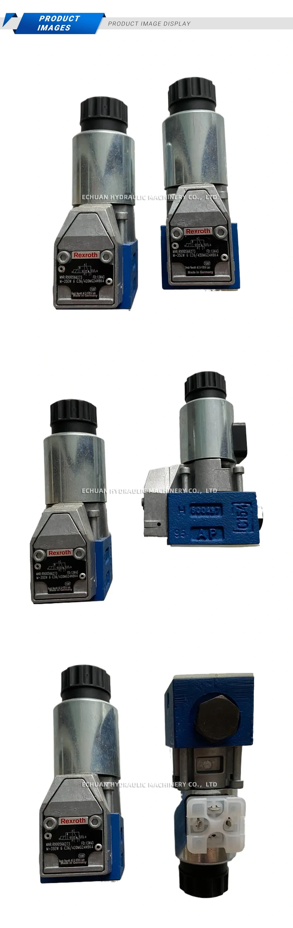 Rexroth M-3SEW 6 C36/420MG24N9K4 Solenoid Operated Directional Seat Valve Description