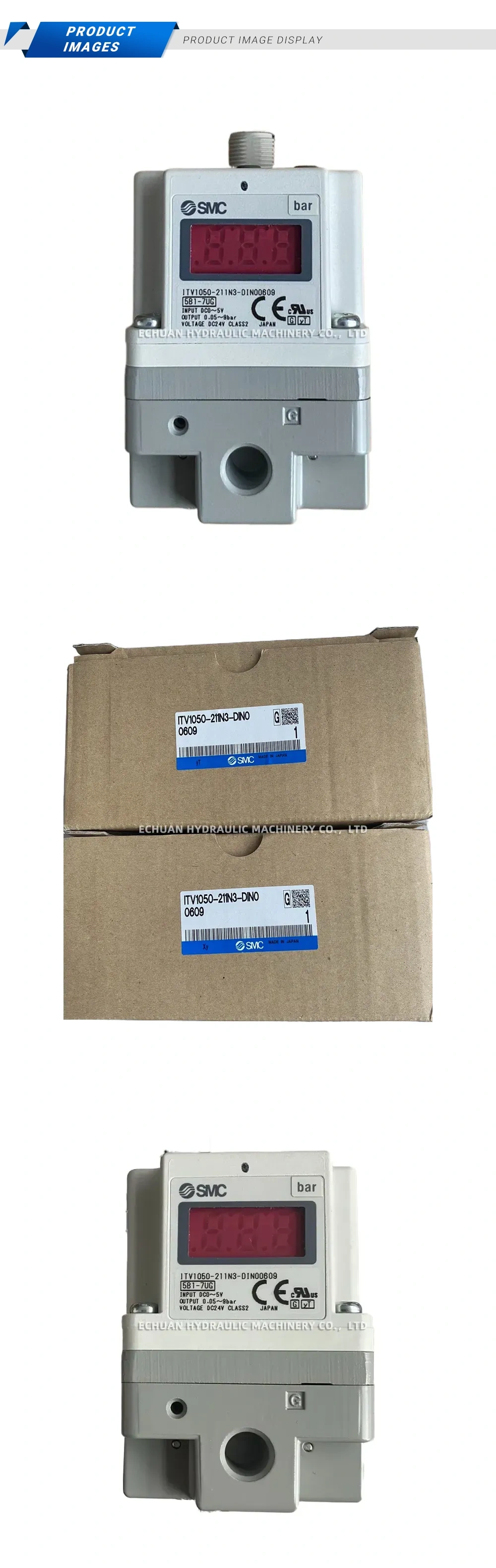 SMC ITV1050-211N3-DIN00609 Electro-Pneumatic Regulator Description