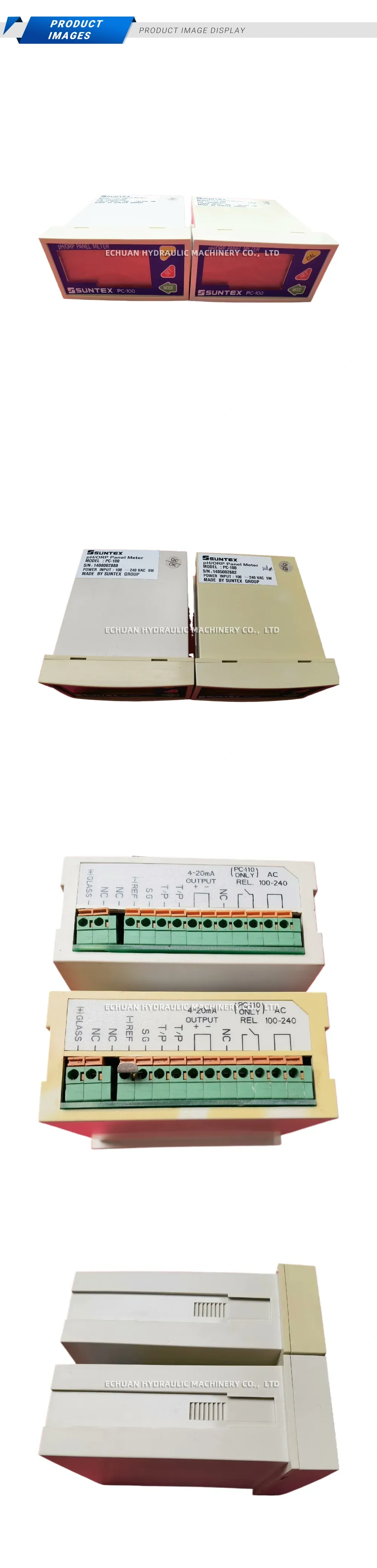 SUNTEX PC-100 pH/ORP Panel Meter Description