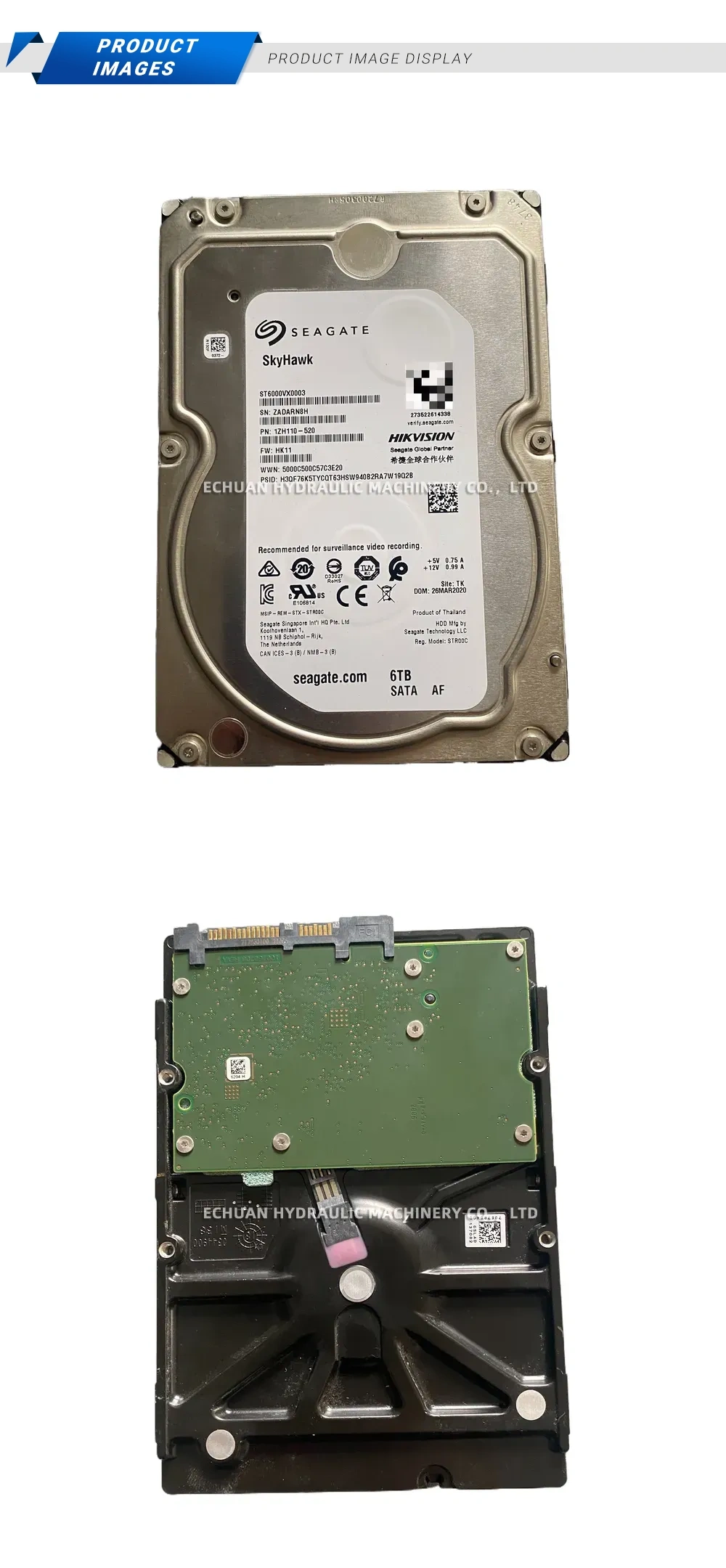 Seagate ST6000VX0003 Hard Disk Drive Description