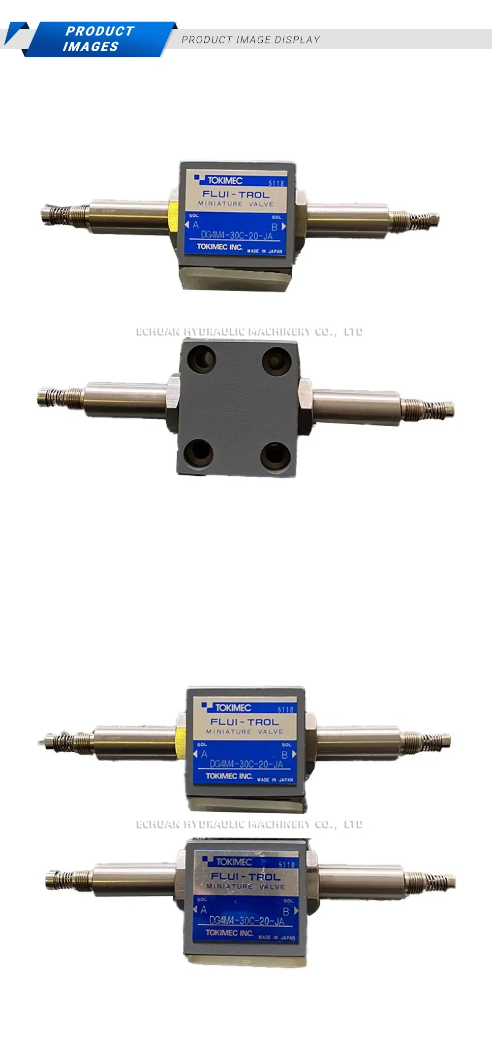 Tokimec DG4M4-30C-20-JA Hydraulic Directional Control Valve Description