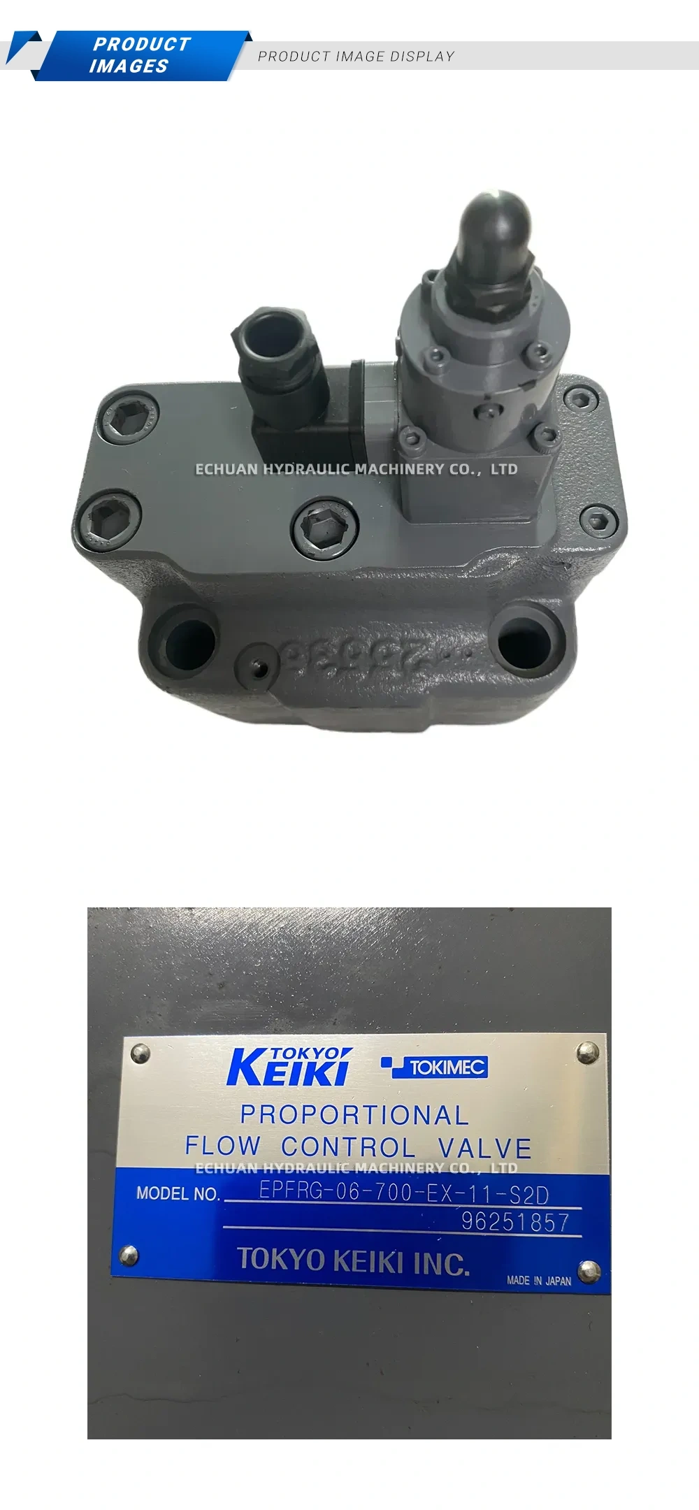 Tokyo Keiki EPFRG-06-700-EX-11-S2D Proportional Flow Control Valve Description
