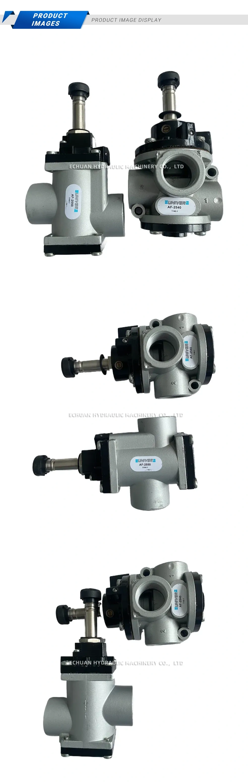 UNIVER AF-2540 / AF-2550 Pneumatic Manual Valve Description