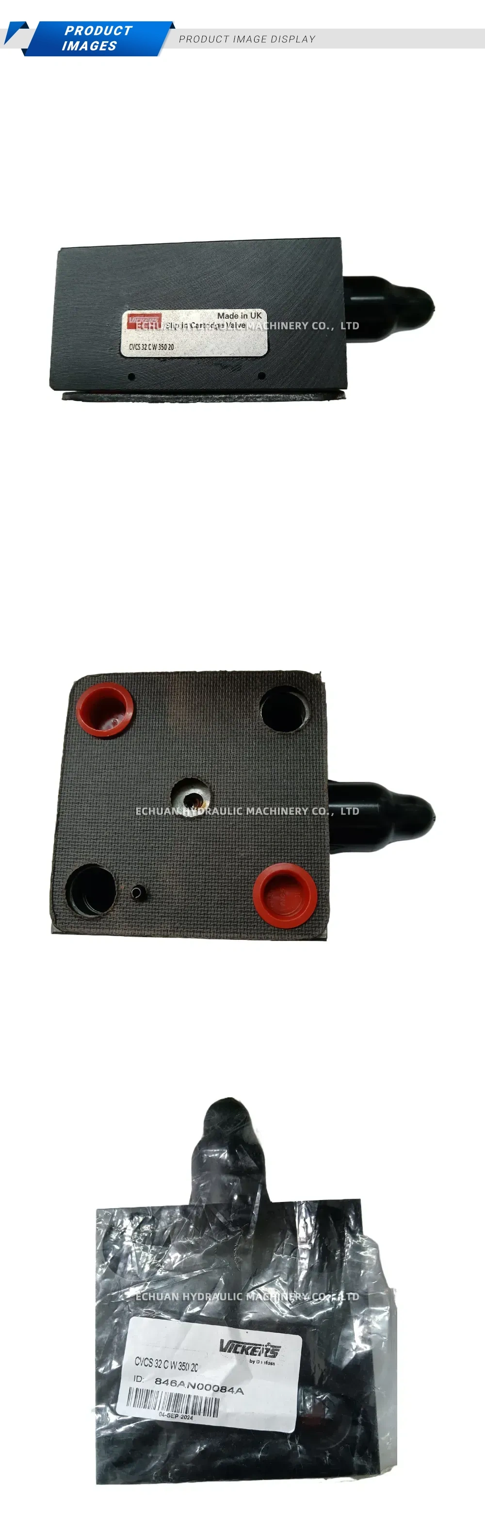 Vickers CVCS 32 C W 350 20 Slip in Cartridge Valve Description