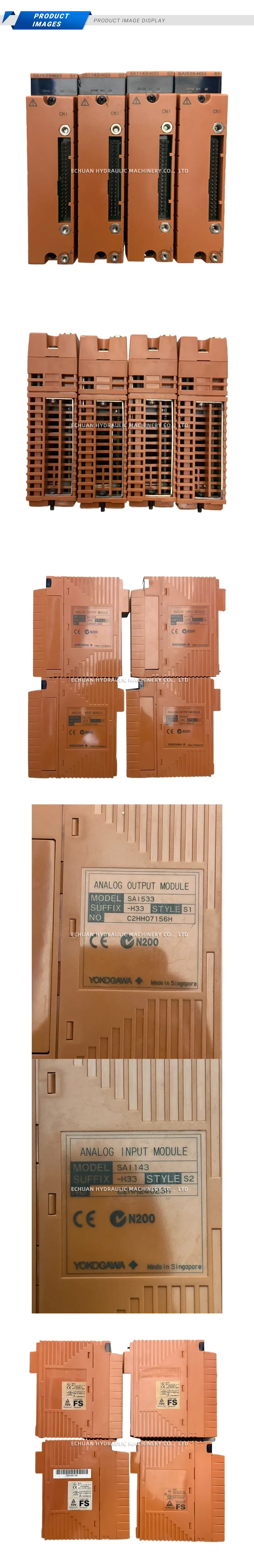 YOKOGAWA SAI533-H33 / SAI143-H33 Analog Input/Output Module Description