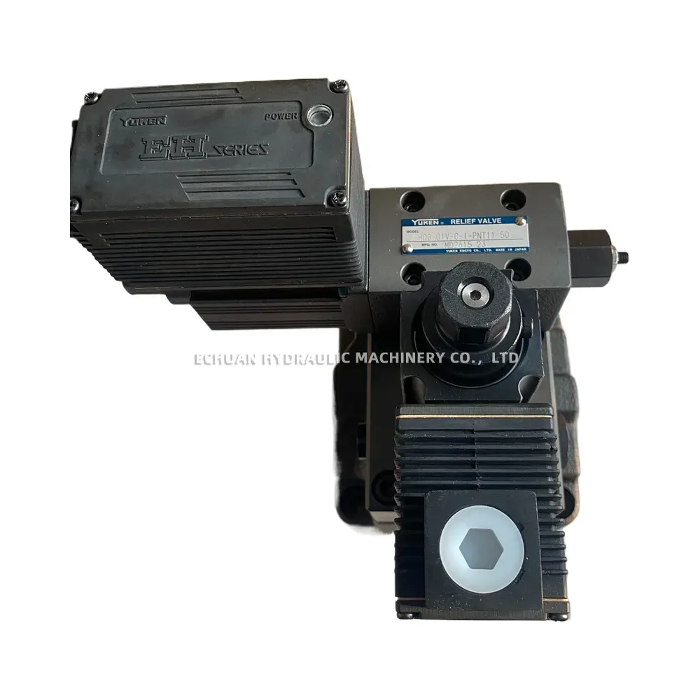 YUKEN EFBG-03-60-C-5001, HDG-01V-C-1-PNT11-50 Hydraulic Proportional Valve (Flow Control and Relief Valve)