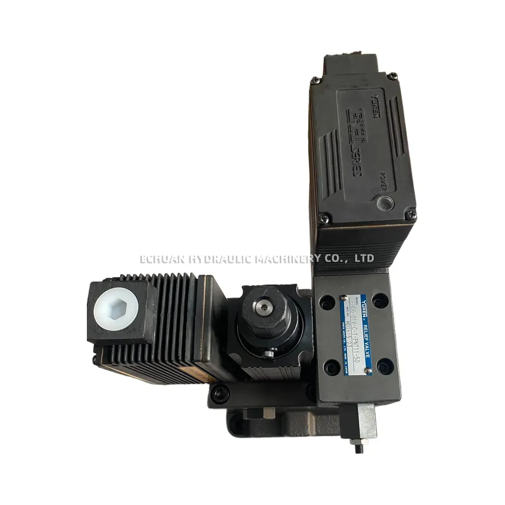 YUKEN EFBG-03-60-C-5001, HDG-01V-C-1-PNT11-50 Hydraulic Proportional Valve (Flow Control and Relief Valve)