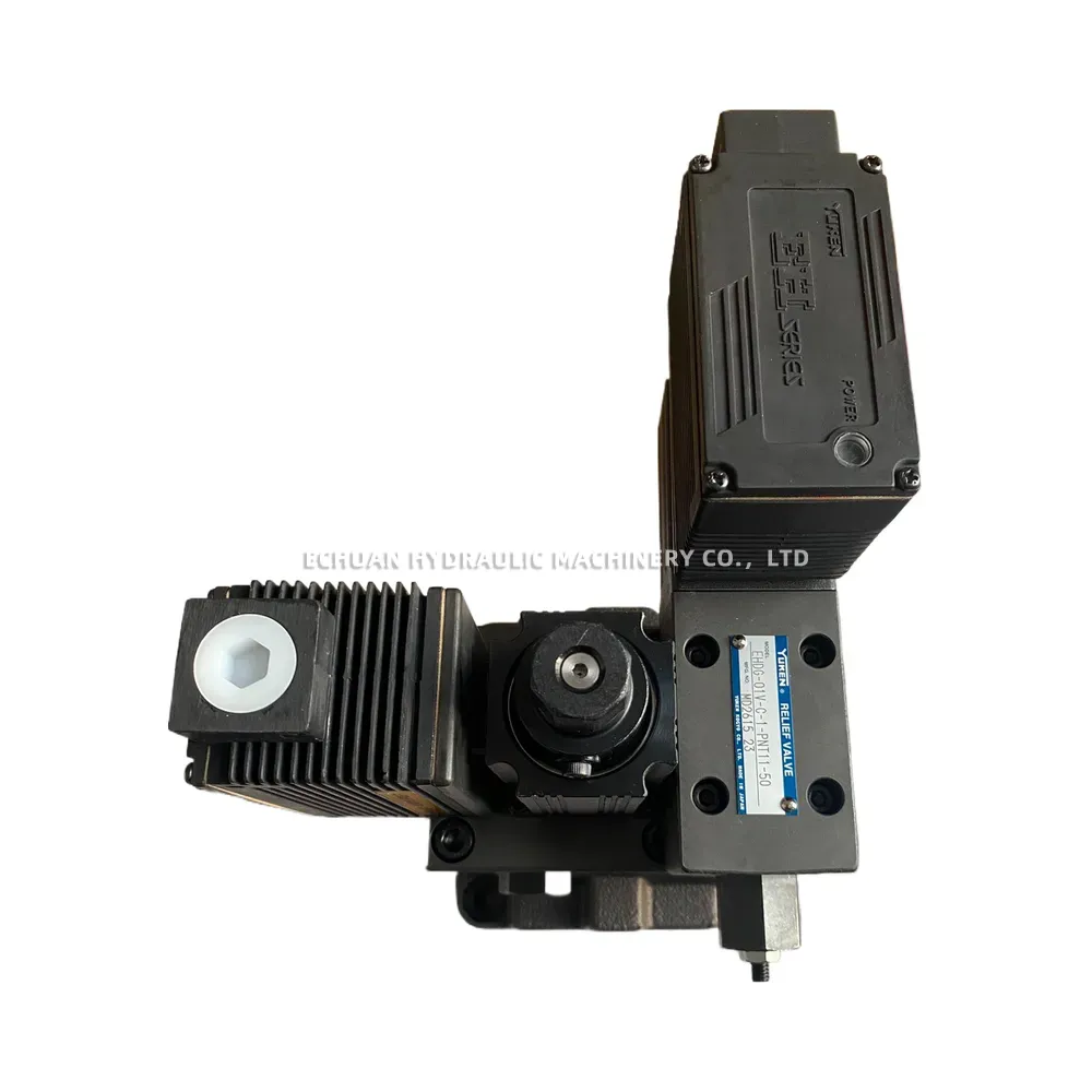 YUKEN EFBG-03-60-C-5001, HDG-01V-C-1-PNT11-50 Hydraulic Proportional Valve (Flow Control and Relief Valve)