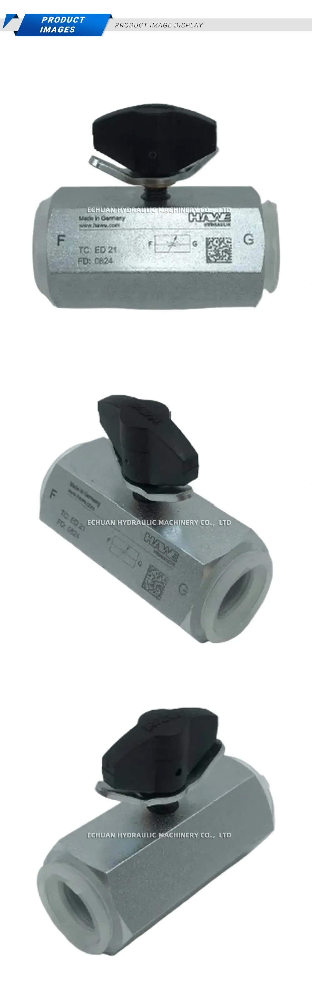 HAWE ED 21 Manual Shut-off Valve Description