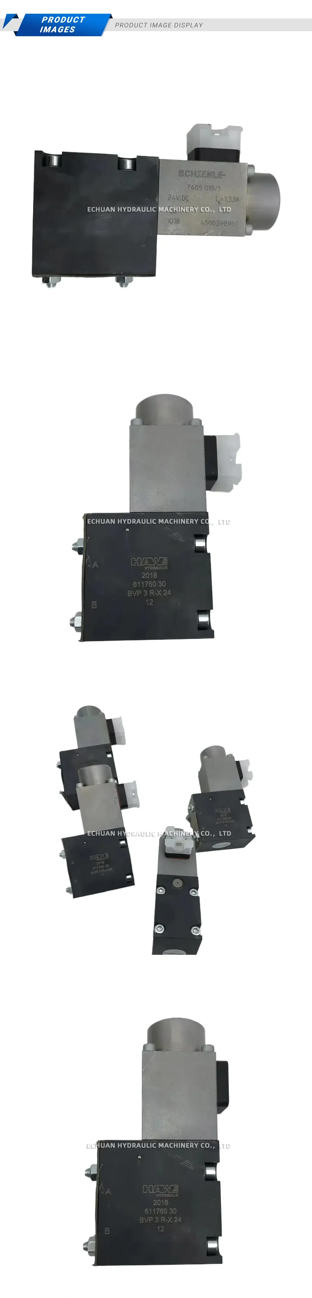 HAWE / SCHIENLE BVP 3 R-X 24 Hydraulic Solenoid Directional Seated Valve Description