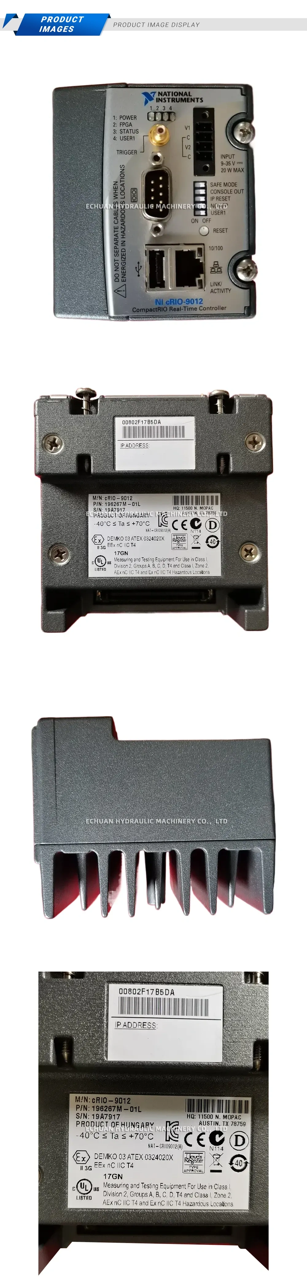 National Instruments cRIO-9012 CompactRIO Real-Time Controller Description