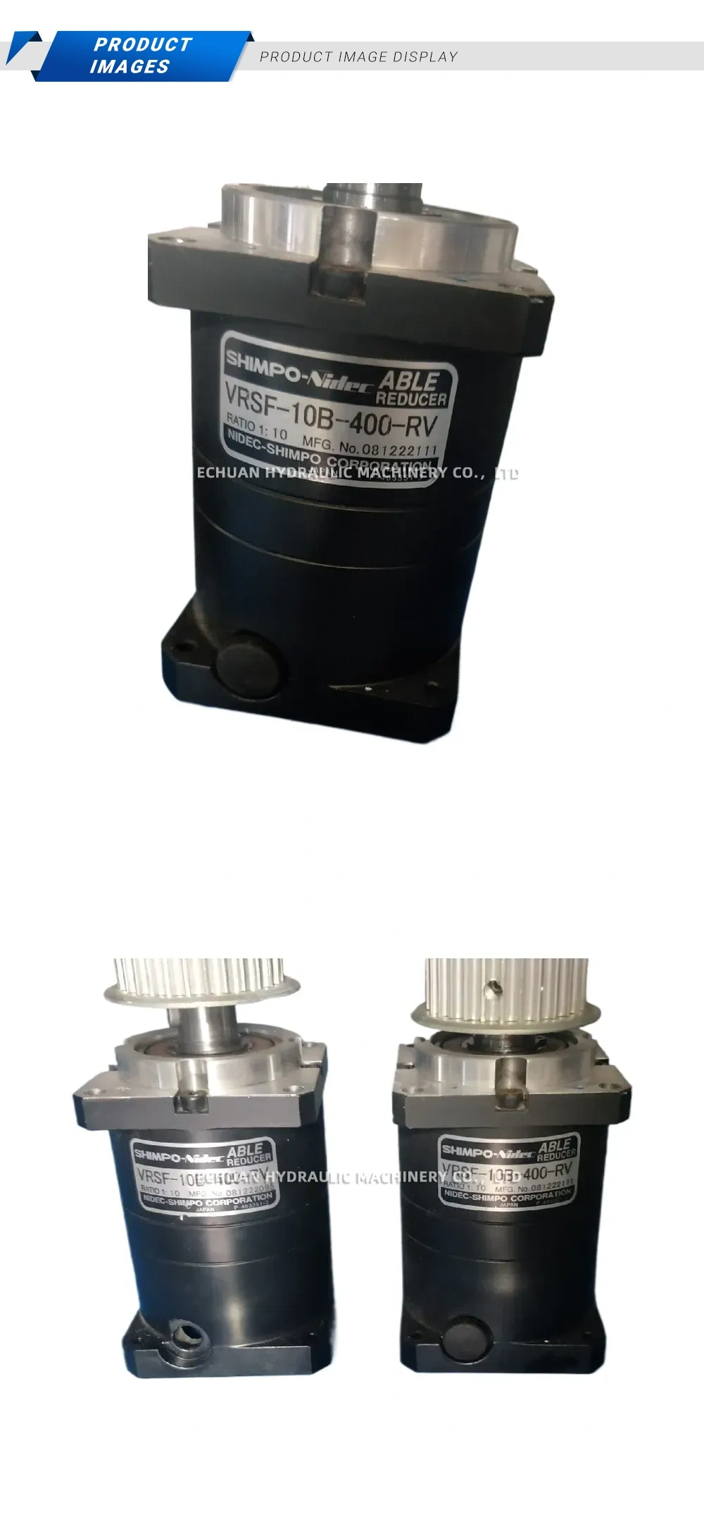 Nidec-Shimpo VRSF-10B-400-RV Planetary Gear Reducer Description