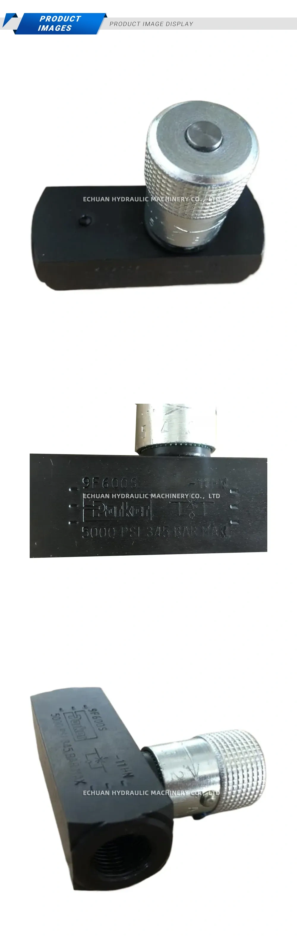 Parker 9F600S Hydraulic Check Valve Description