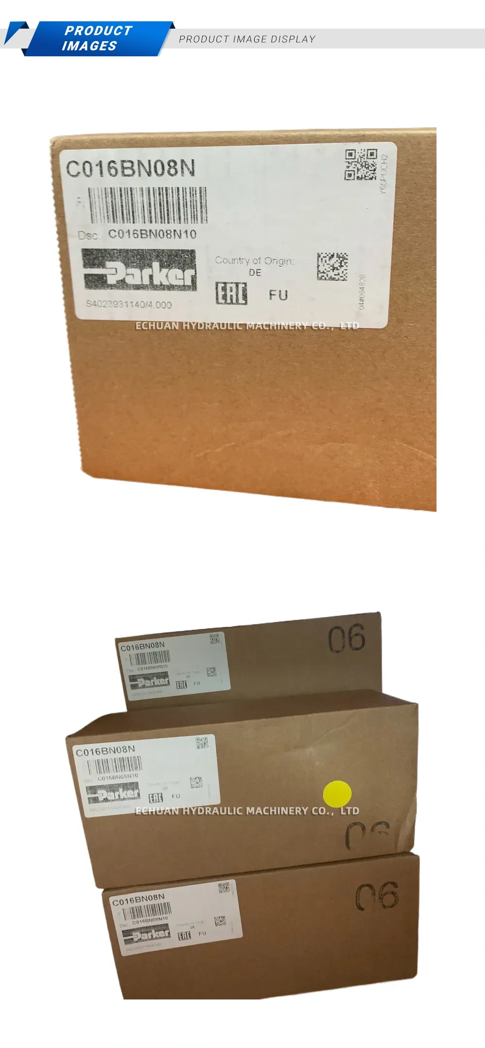 Parker C016BN08N Hydraulic Cartridge Valve Description