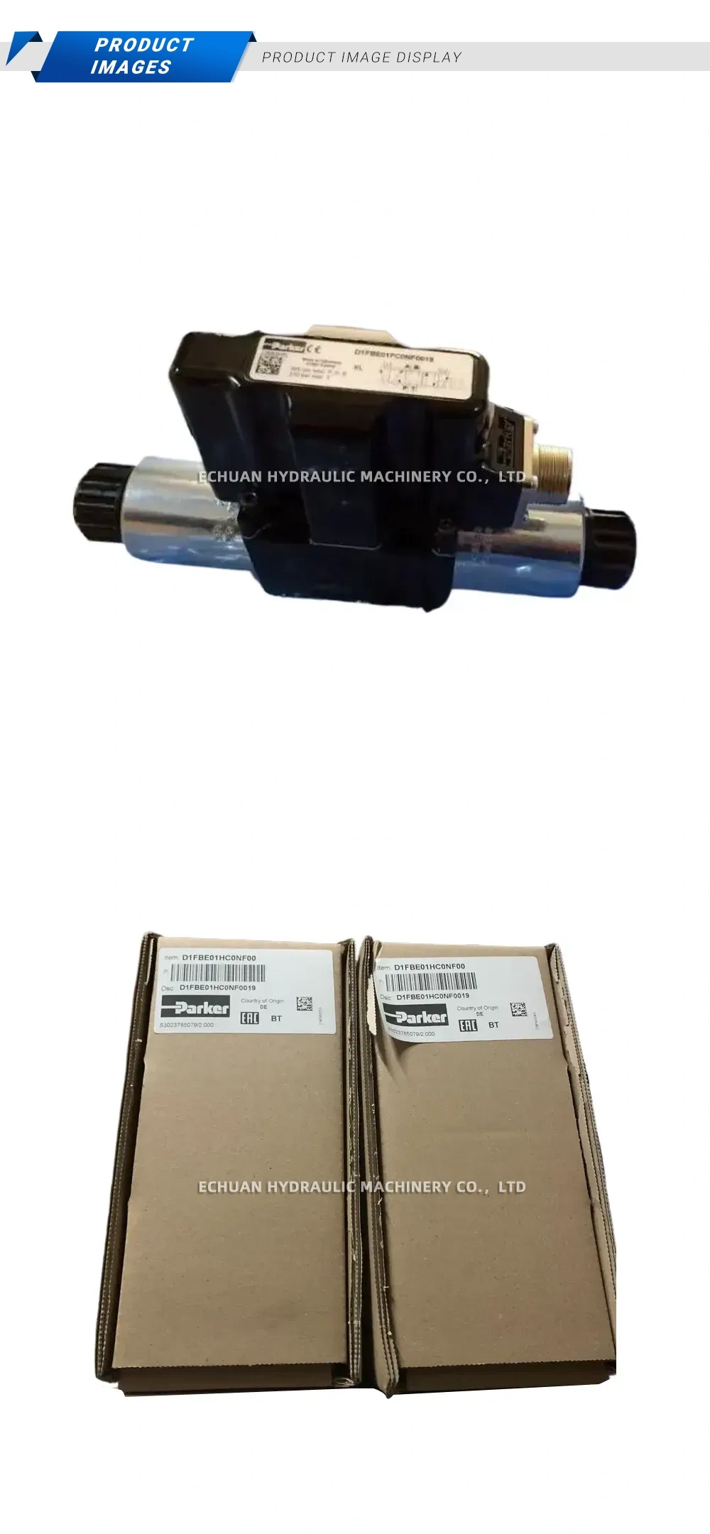 Parker D1FBE01HC0NF00 Proportional Directional Control Valve Description