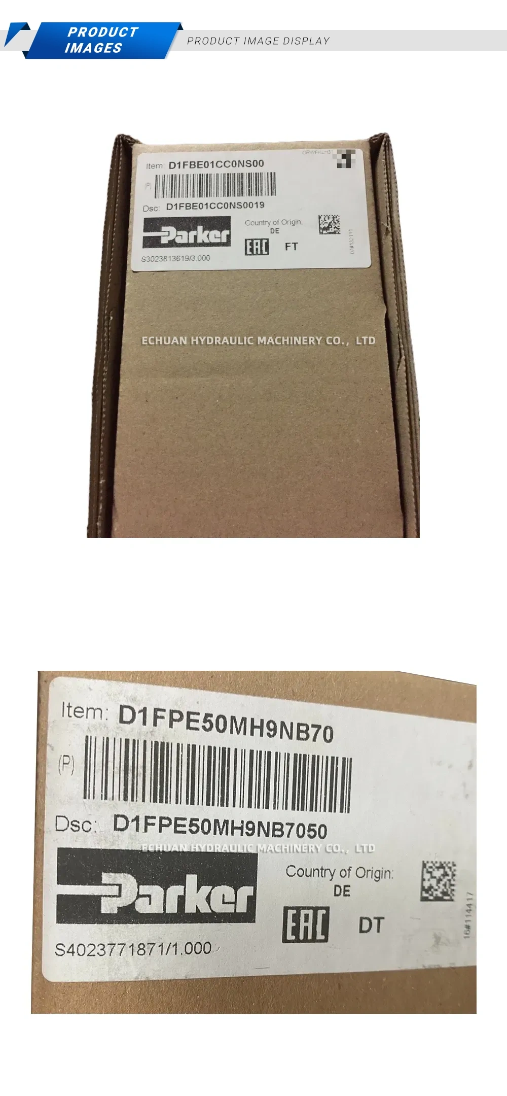 Parker D1FPE50MH9NB70 Proportional Directional Control Valve Description