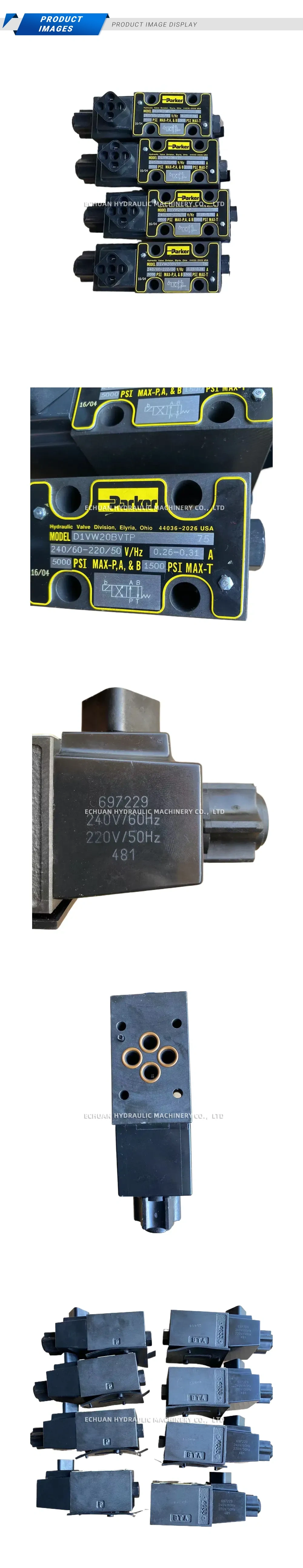 Parker D1VW20BVTP Hydraulic Directional Control Valve Description