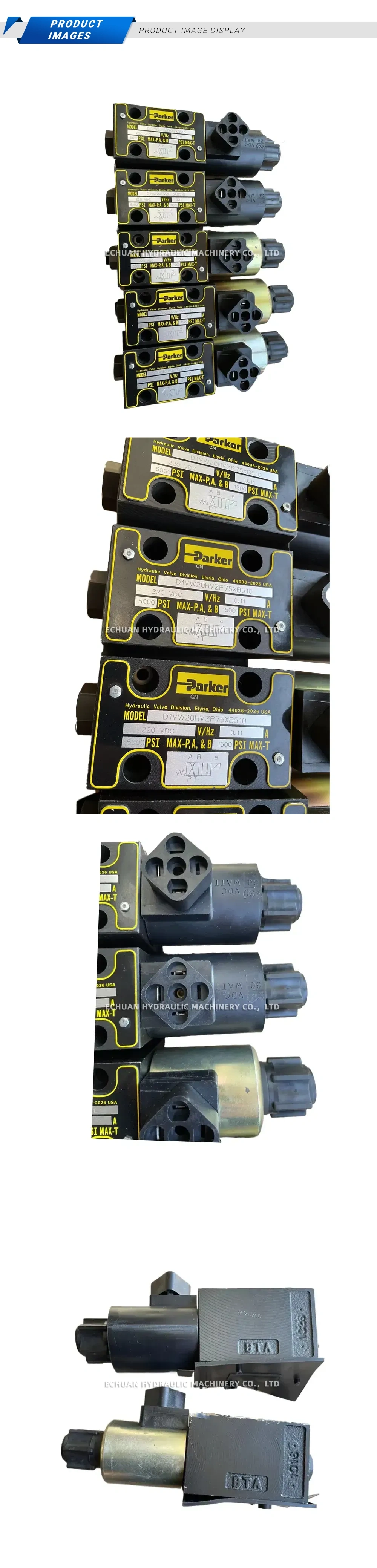 Parker D1VW20HVZP75XB510 Hydraulic Directional Control Valve Description