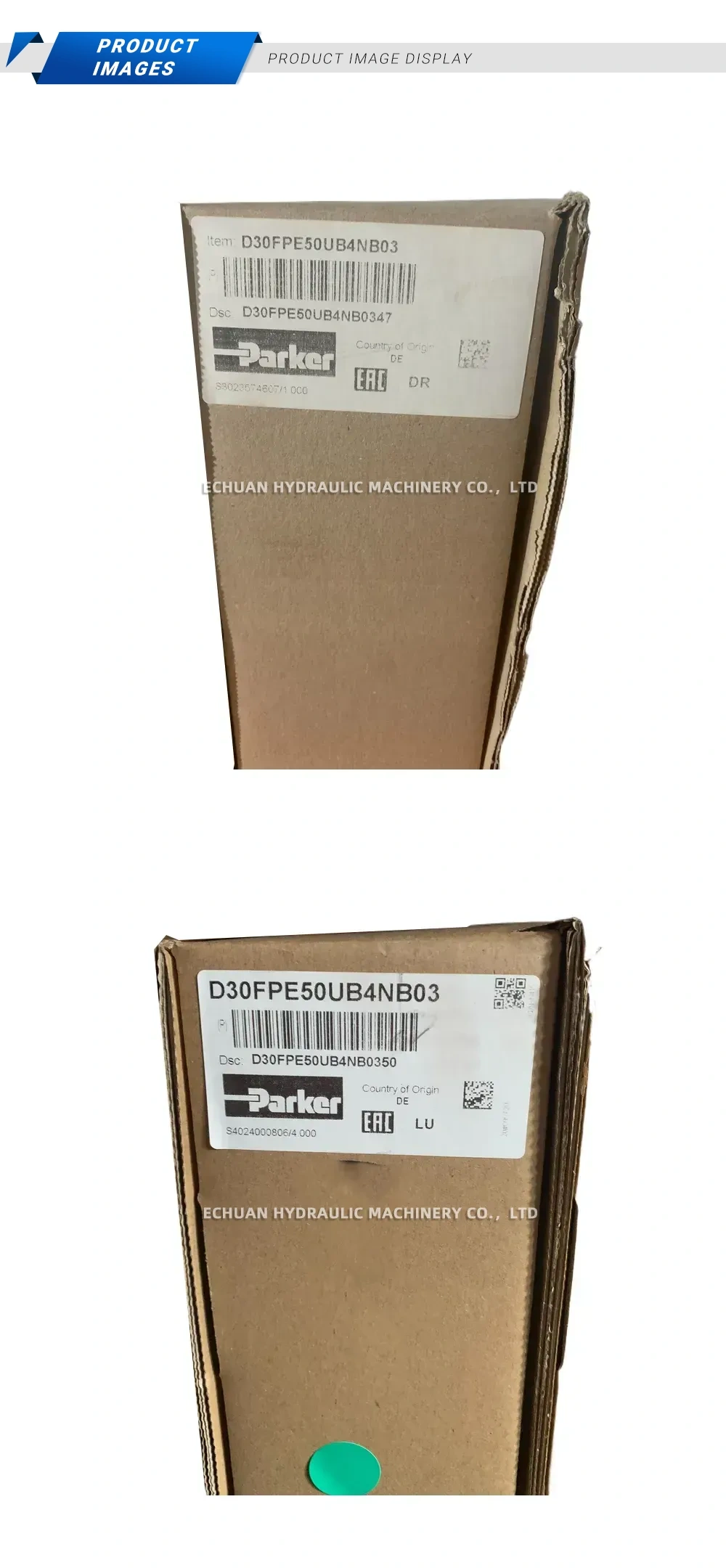 Parker D30FPE50UB4NB03 Proportional Directional Control Valve Description