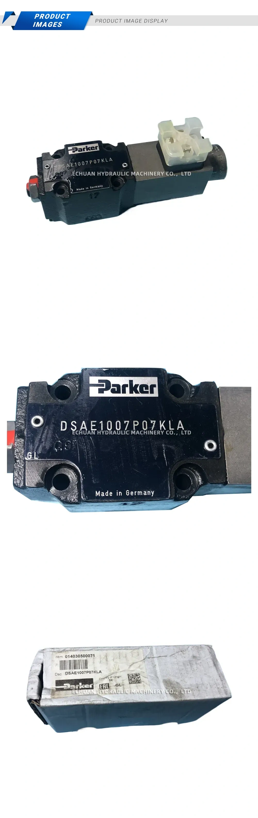 Parker DSAE1007P07KLA Solenoid Operated Directional Control Valve Description