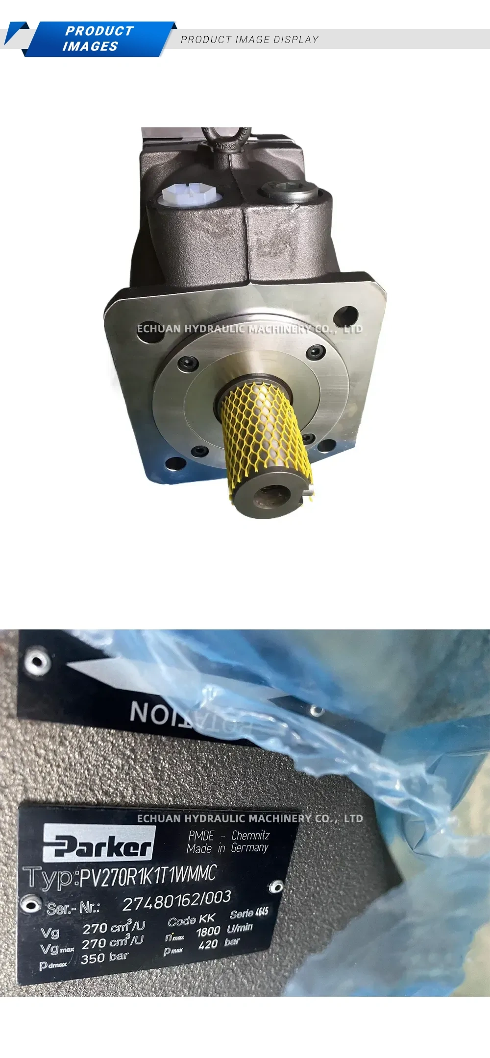 Parker PV270R1K1T1WMMC Hydraulic Axial Piston Pump Description