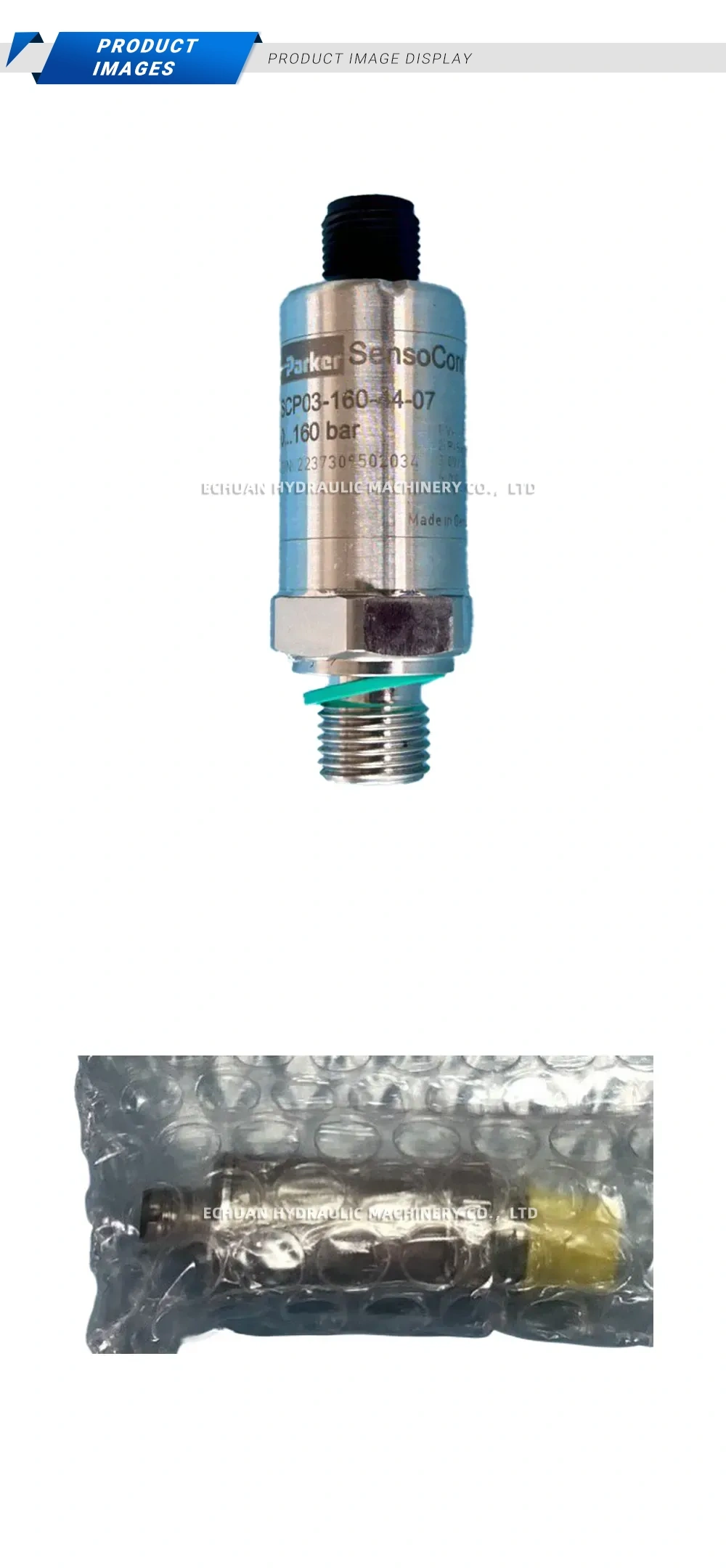 Parker SCP03-160-44-07 Pressure Transducer Description