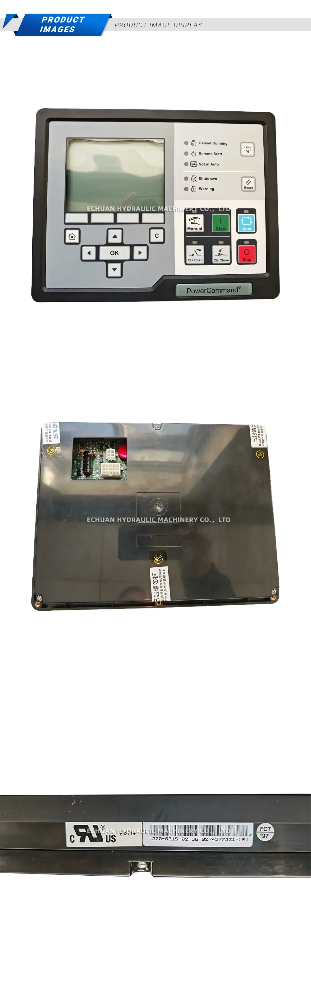PowerCommand 300-6315-02 Generator Control Panel Description