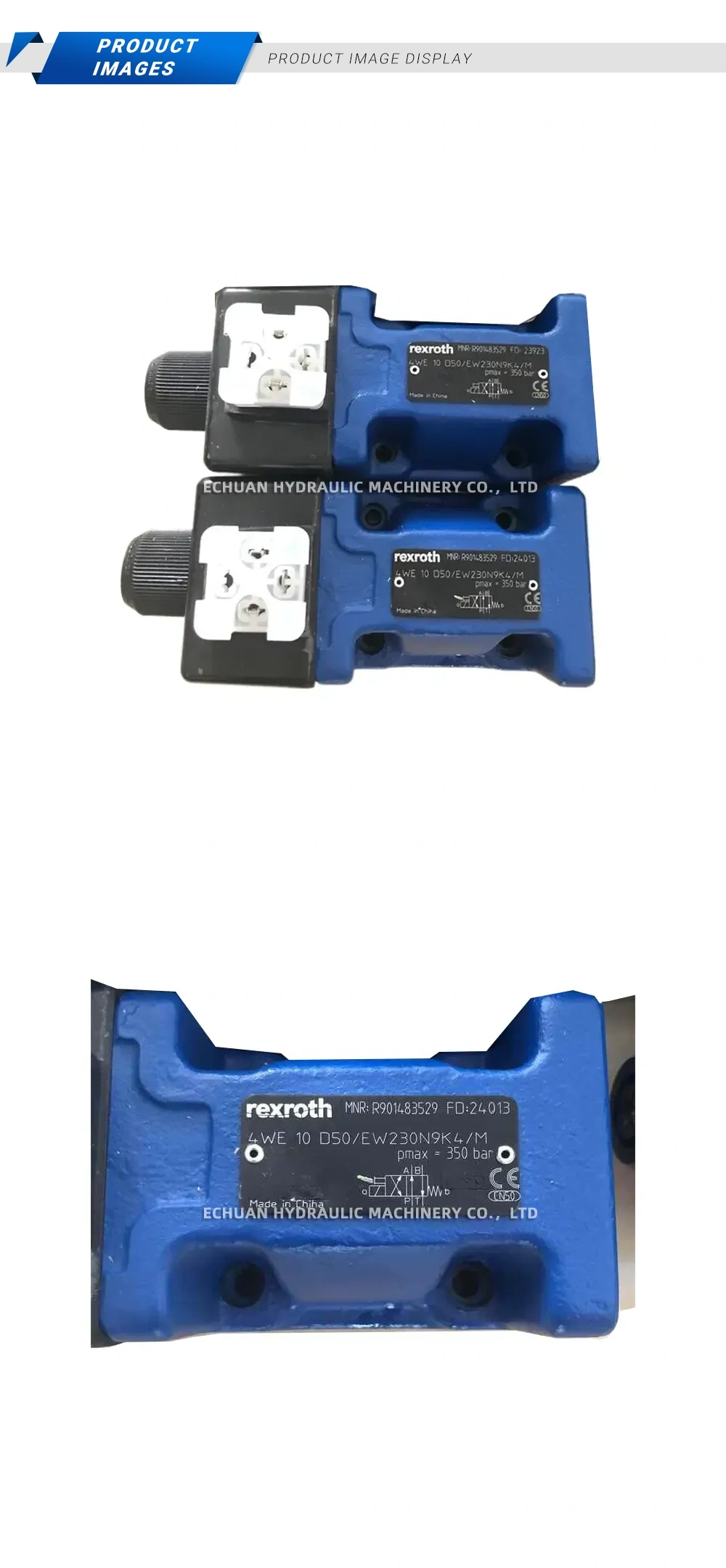 Rexroth 4WE 10 D50/EW230N9K4/M Hydraulic Directional Control Valve Description