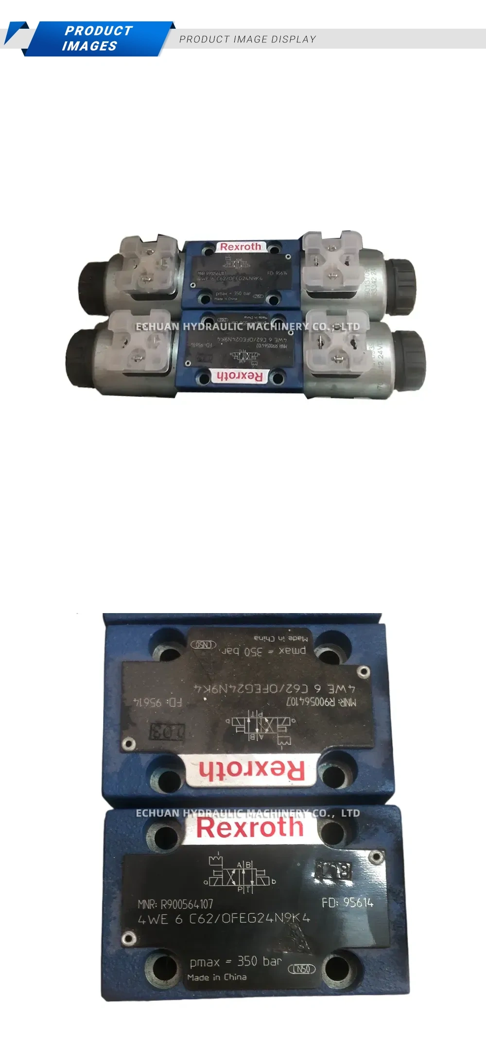 Rexroth 4WE 6 C62/OFEG24N9K4 Hydraulic Directional Control Valve Description