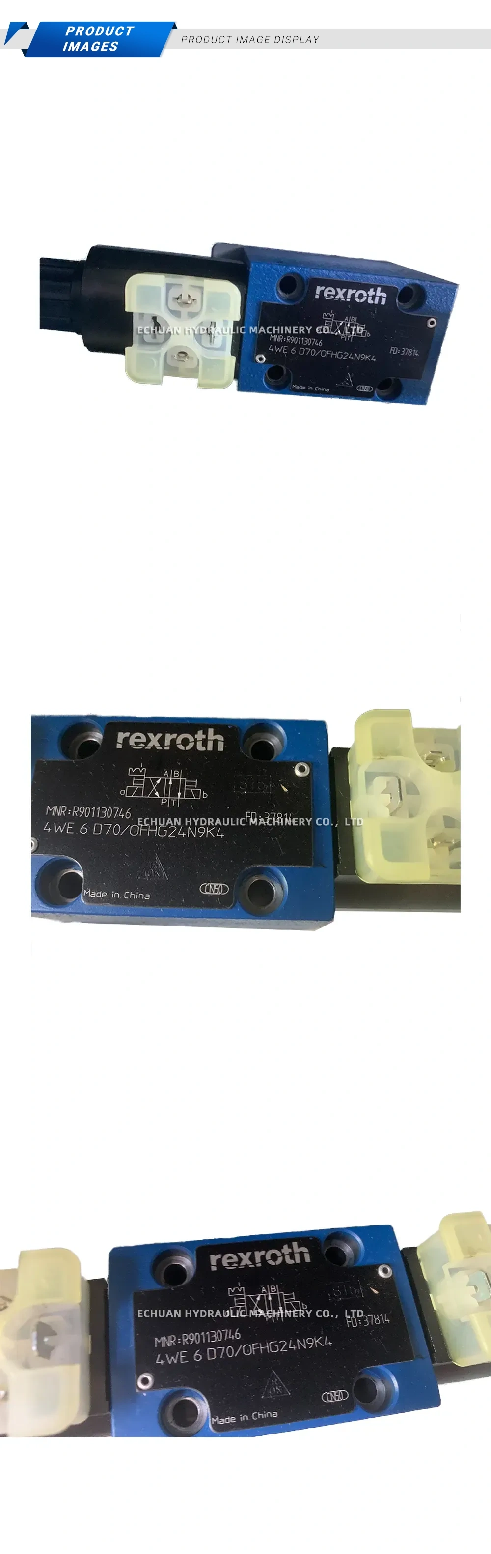 Rexroth 4WE 6 D70/OFHG24N9K4 Solenoid Directional Control Valve Description