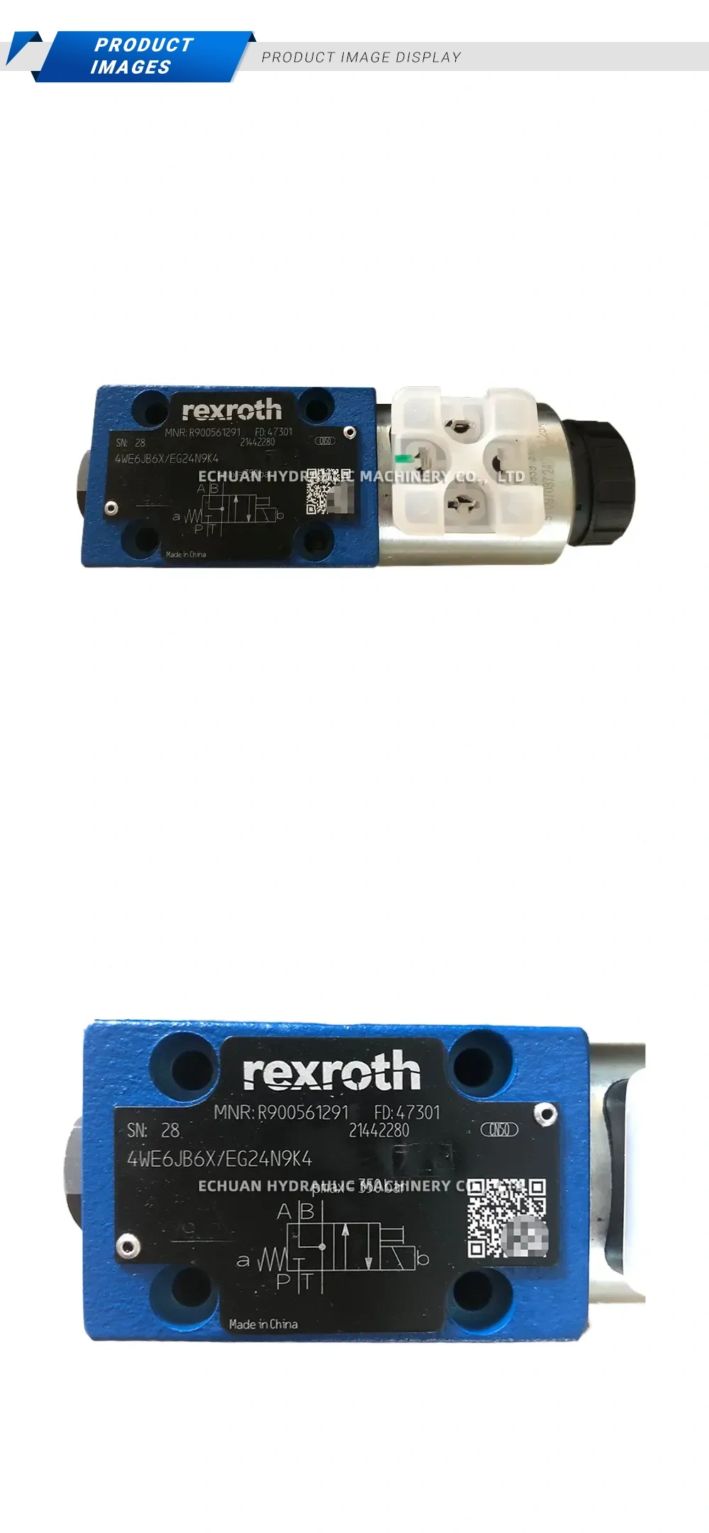 Rexroth 4WE6JB6X/EG24N9K4 Hydraulic Directional Control Valve Description