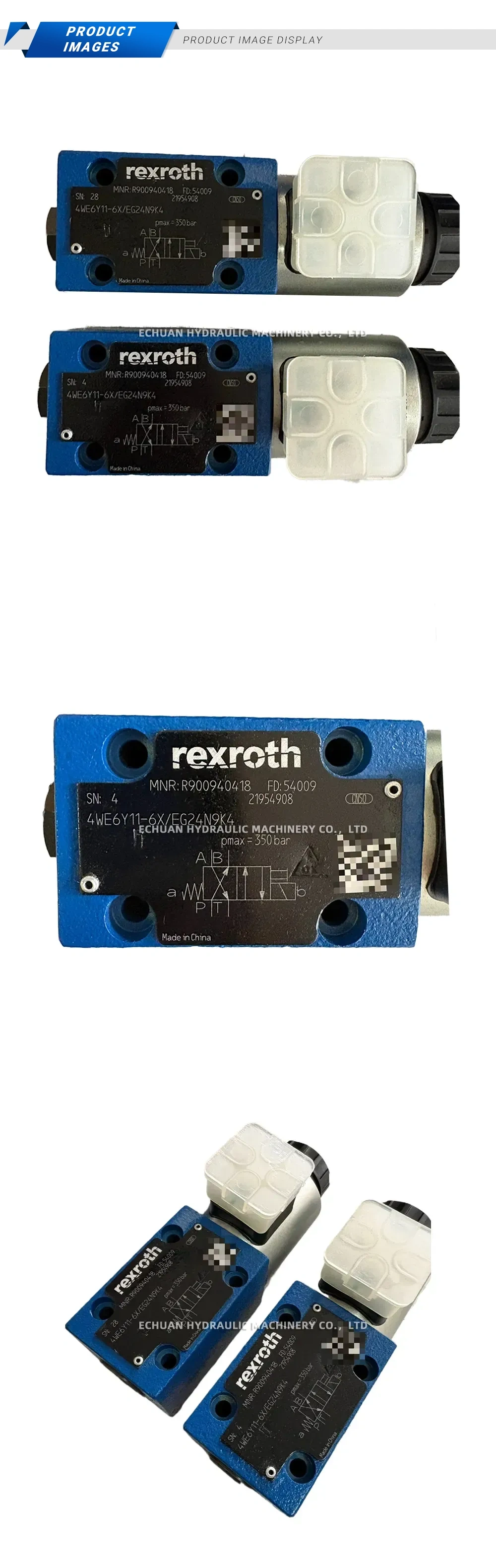 Rexroth 4WE6Y11-6X/EG24N9K4 Directional Control Valve Description