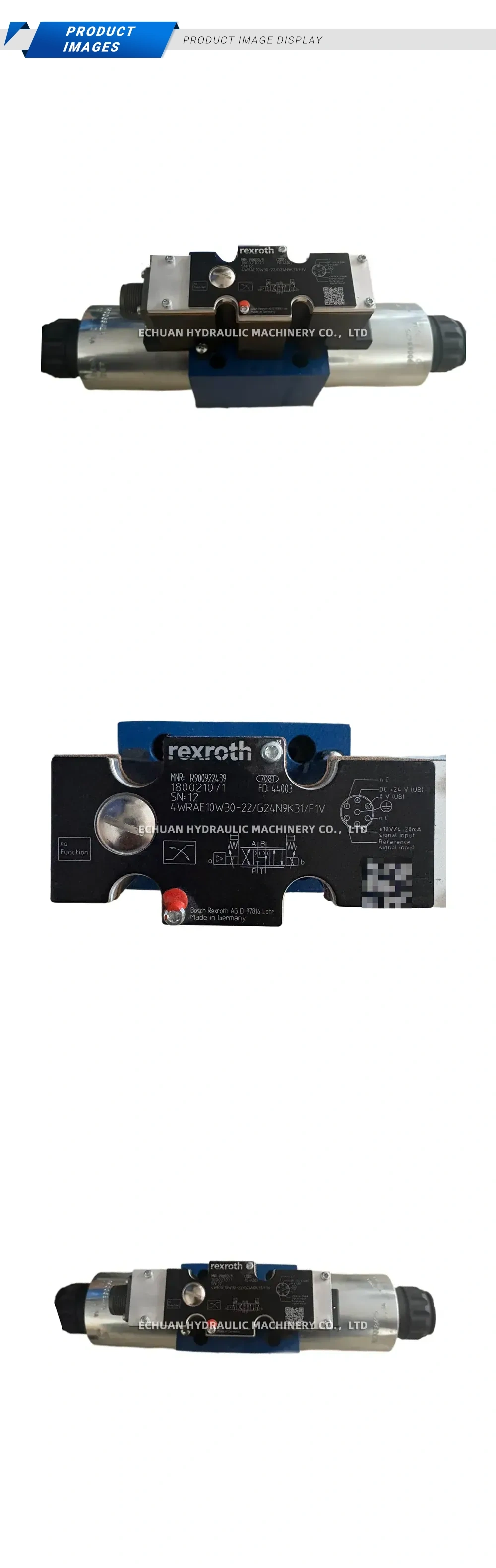 Rexroth 4WRAE10W30-22/G24N9K31/F1V Proportional Directional Control Valve Description