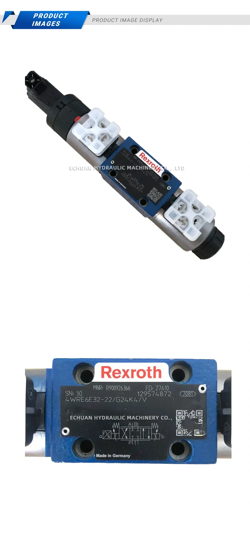 Rexroth 4WRE6E32-22/G24K4/V Proportional Directional Control Valve Description