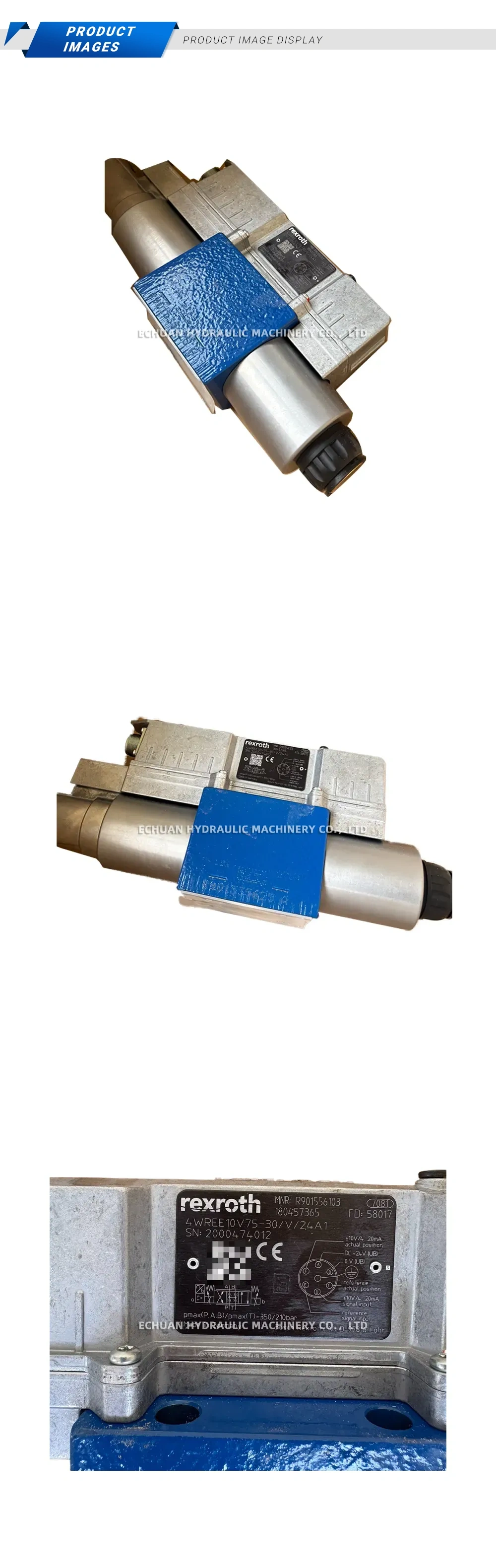 Rexroth 4WREE10V75-30/V/24A1 Proportional Directional Control Valve Description