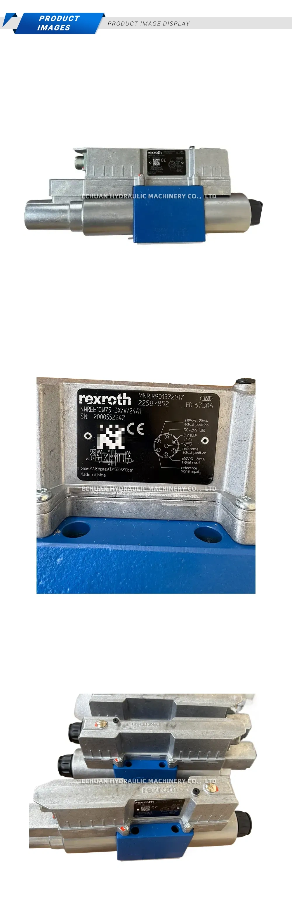 Rexroth 4WREE10W75-3X/V/24A1 Proportional Directional Valve Description