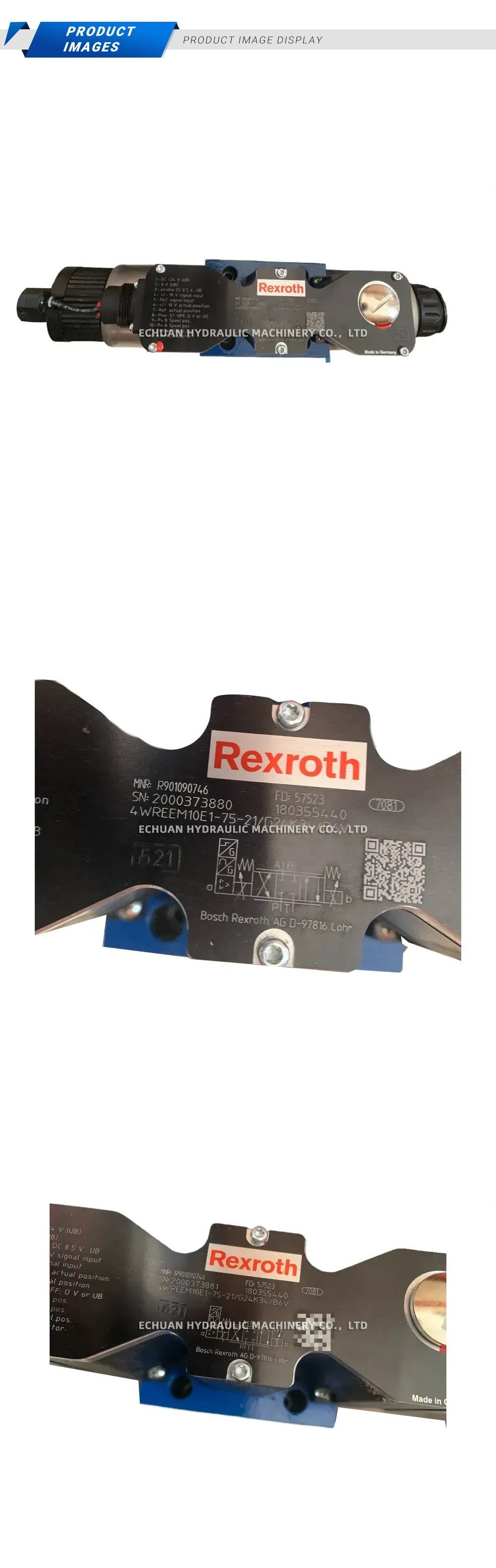 Rexroth 4WREEM10E1-75-21/G24K34/B6V Proportional Directional Control Valve Description