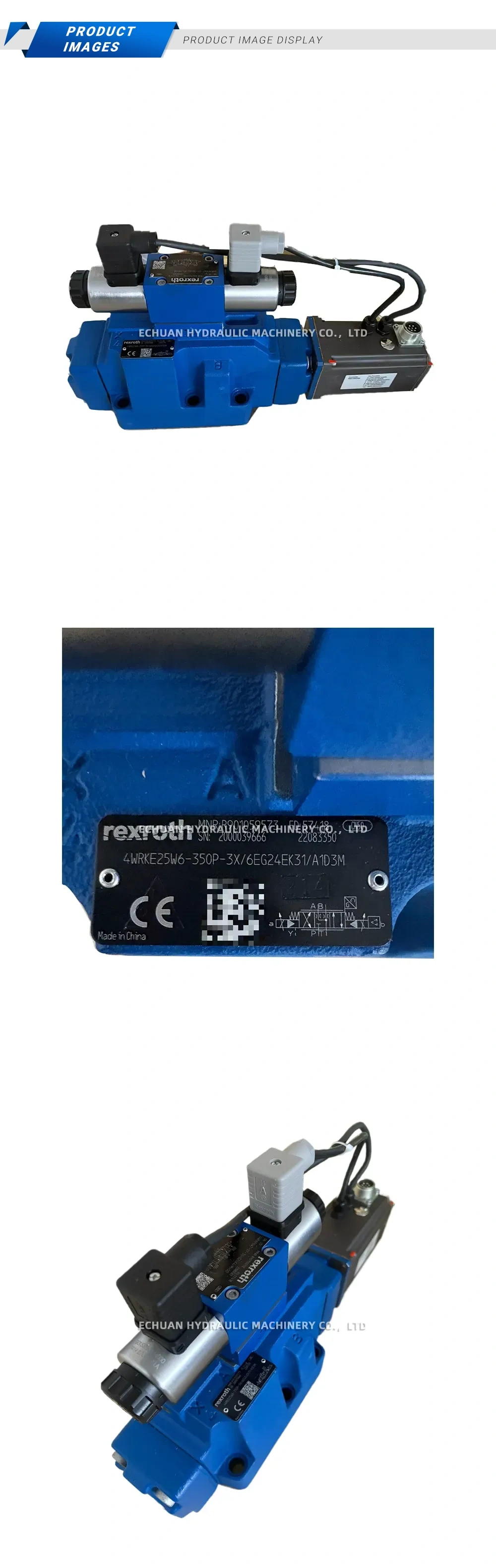 Rexroth 4WRKE25W6-350P-3X/6EG24EK31/A1D3M Proportional Directional Control Valve Description